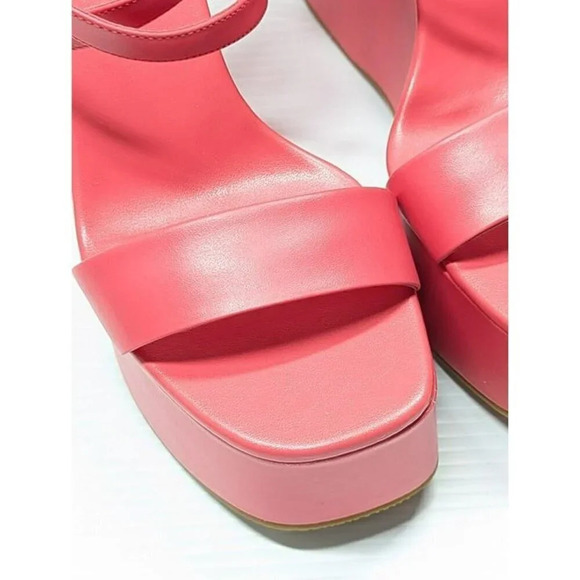 Michael Kors Women's Paola Strappy Platform Wedge Sandals Pink Size 8 MSRP $155 - Picture 5 of 10